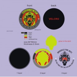 Militaire PVC of Rubber badges, op maat gemaakt