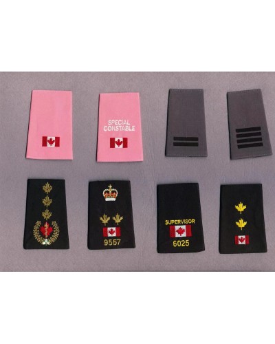 Epaulettes & Sliders, Fabric & embroidered