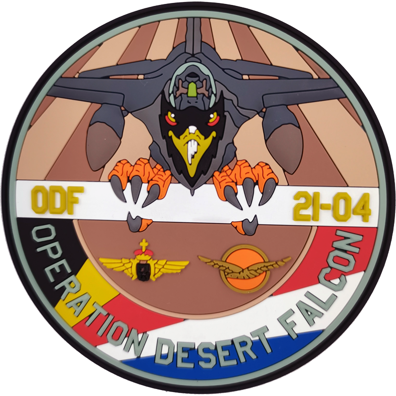 Militairy Rubber/PVC badges, custom made