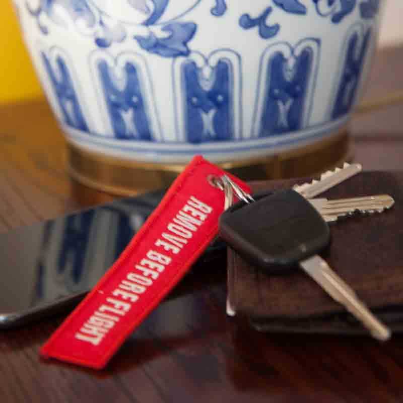 Embroidered badges/patches, with key chain