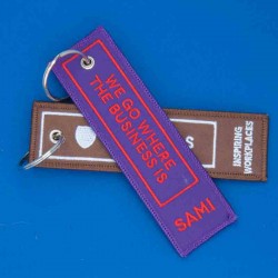 Remove Before Flight tag, dubble sides embrodered with your own logo's