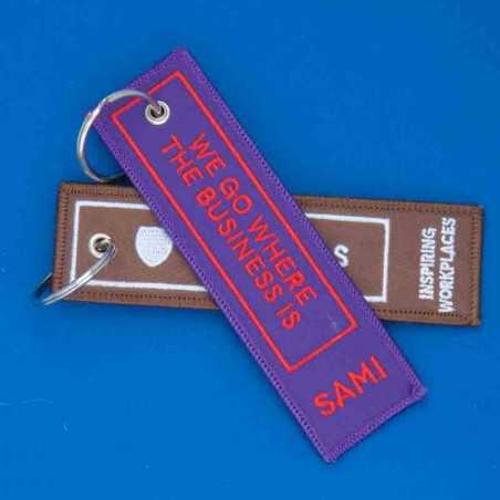 Embroidered badges/patches, with key chain