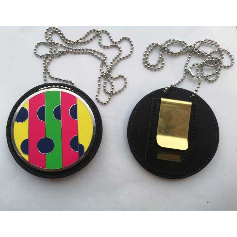 Custom Police Badge with Leather Holder – Personalized Law Enforcement Medals