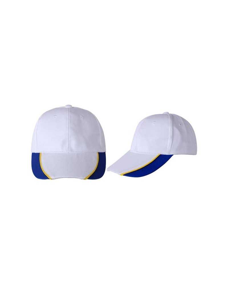 Baseball caps, 6 panels, drie kleuren combinatie Baseball caps, 6 panels, drie kleuren combinatie