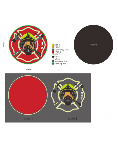 design: PVC Badges voor Brandweer en helpverlener