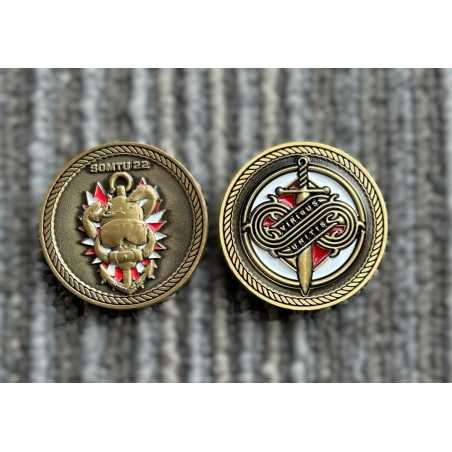 Individuell gestaltete 3D-Militär-Challenge-Coins mit einzigartigen Rändern und antiker Veredelung