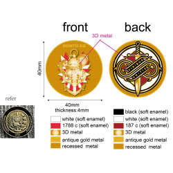 Individuell gestaltete 3D-Militär-Challenge-Coins mit einzigartigen Rändern und antiker Veredelung