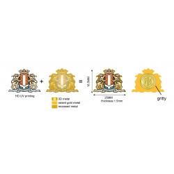 Op Maat Gemaakte 3D Reliëf Pin met Innovatieve HD UV-Printtechnologie