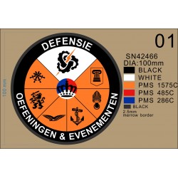 Militaire Woven Embleem Patch op Maat – met Dubbelzijdig Klittenband