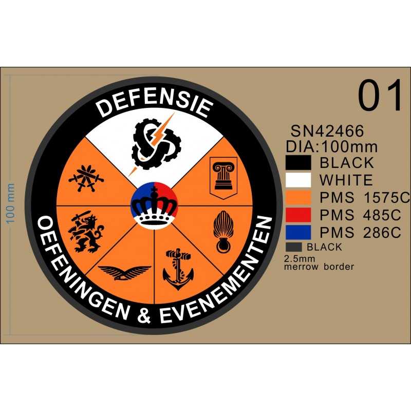 Militaire Woven Embleem Patch op Maat – met Dubbelzijdig Klittenband