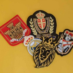 Custom Embroidered Badges and Patches with Metallic Yarn