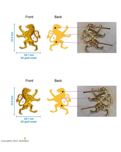 Collar Insignia KMS Lion Gold