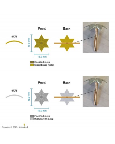 Collar Insignia KMS Star Gold/Silver