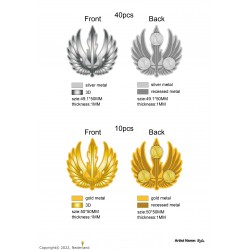 Metaal Baretemblemen of baretbadges, op maat gemaakt