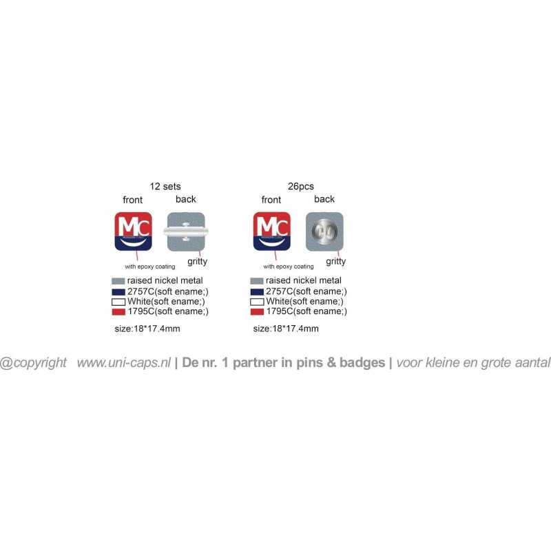 Maatwerk Manchetknopen met Uw Logo en Tekst Maatwerk Manchetknopen met Uw Logo en Tekst