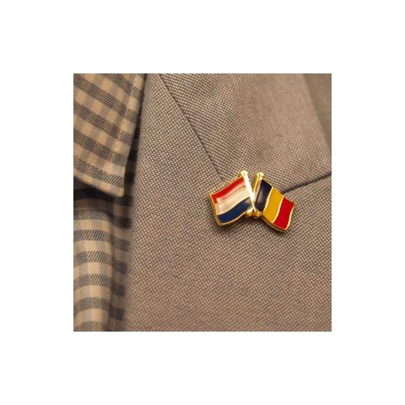 Country flags pins and badges