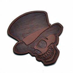 Custom-made leather badges