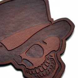 Custom-made leather badges