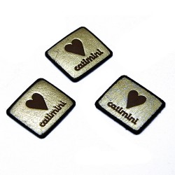 Lederen badges, patches, emblemen, op maat gemaakt