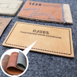 Custom-made leather badges