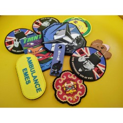 Rubber/PVC badges, 100% op maat gemaakt