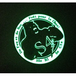 Glow in Dark Rubber/PVC badges, custom made