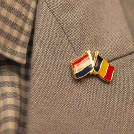 Aangepaste emaille pins met gekruiste vlaggen – voor landen en bedrijven